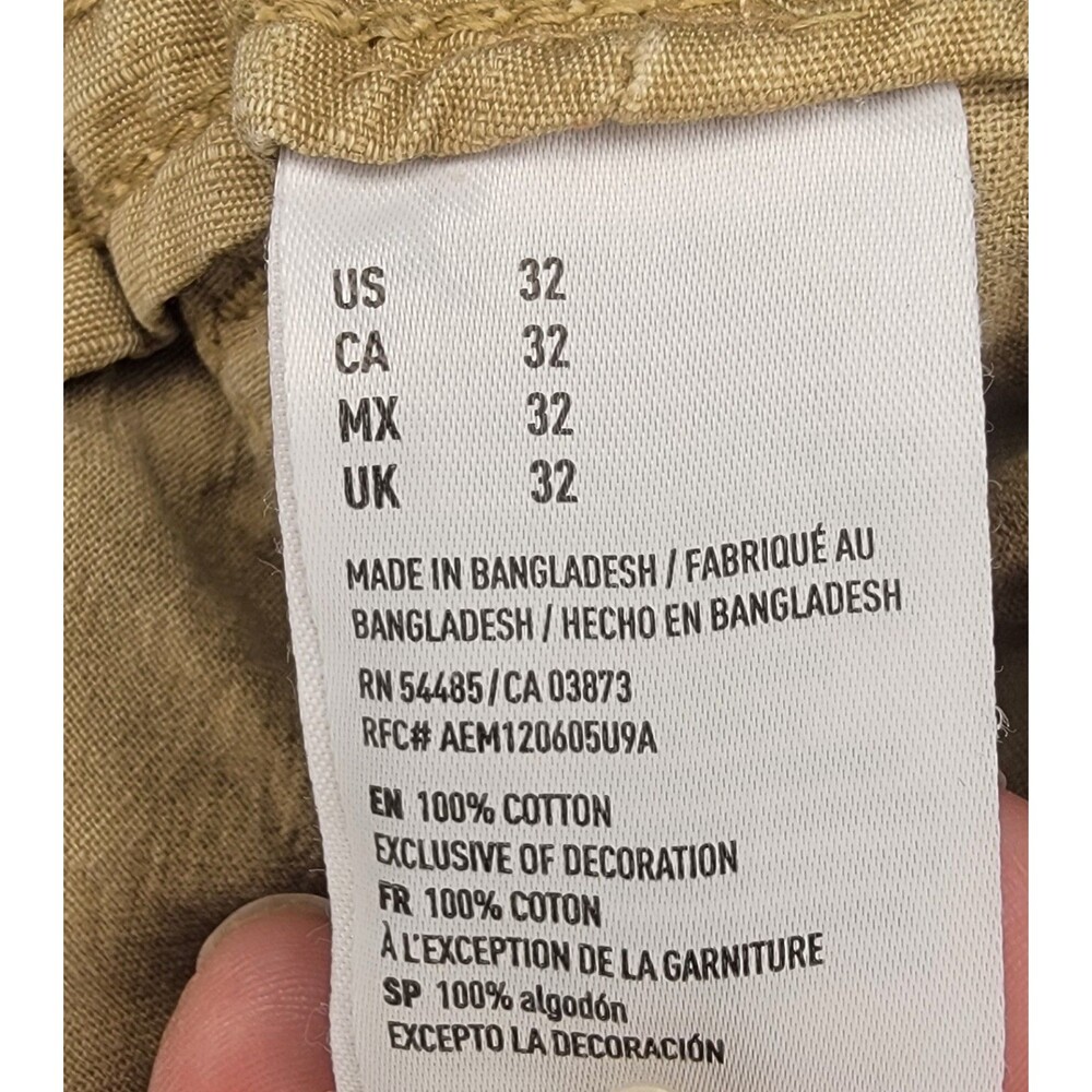 American Eagle Men’s 32 Brown Ripstop Cargo Shorts Long Inseam Outdoor Utility - Picture 3 of 9